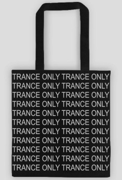 Cotton Handbag TRANCE ONLY. Black and red.