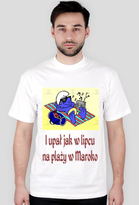 Smerf na plaży