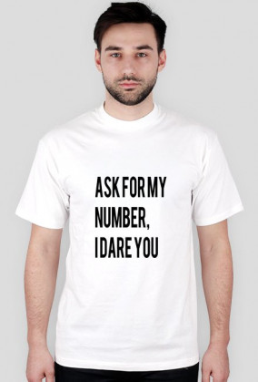 Ask4Numbah T shirt /White (M)