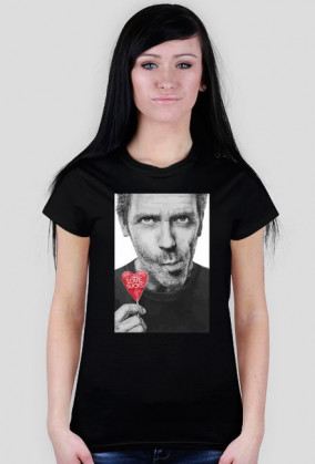 Dr House t-shirt   czarny