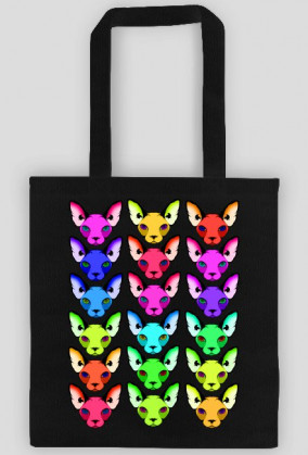 Torba psycho kolorowe koty dla fannów kocich rzeczy