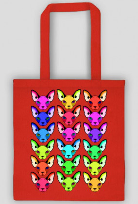 Torba psycho kolorowe koty dla fannów kocich rzeczy