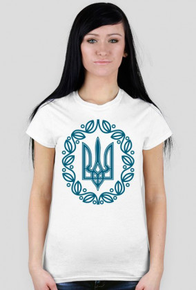 Ukraina herb koszulka damska