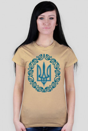 Ukraina herb koszulka damska