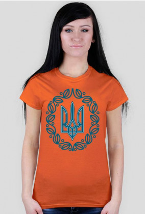 Ukraina herb koszulka damska