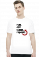 T-shirt biegowy. Plan dnia biegacza.
