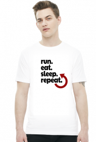 T-shirt biegowy. Plan dnia biegacza.