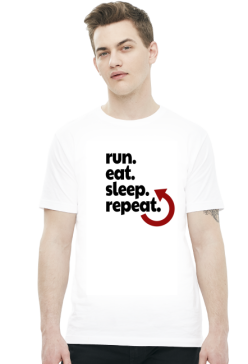 T-shirt biegowy. Plan dnia biegacza.