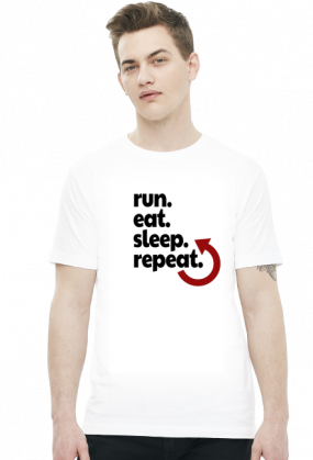 T-shirt biegowy. Plan dnia biegacza.