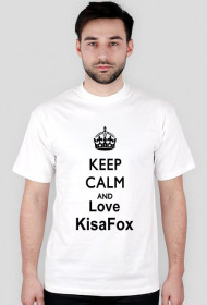 Keep Calm and love KisaFox-Męskie_krótki rękaw
