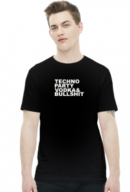 Koszulka męska TECHNO PARTY czarna.