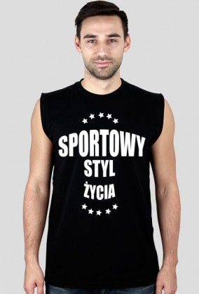 Sportowy Styl Życia - Koszulka męska bez rękawów