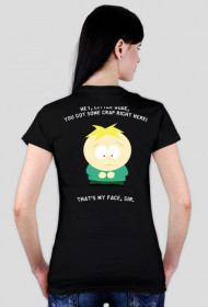 Butters - that's my face sir! woman black