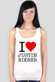 I love Justin Bieber - Koszulka na ramiączkach