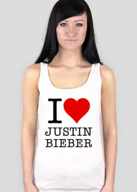 I love Justin Bieber - Koszulka na ramiączkach