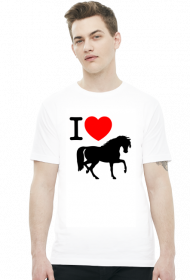Koszulka I love horses męska