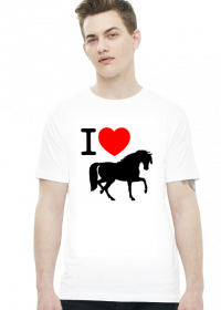 Koszulka I love horses męska