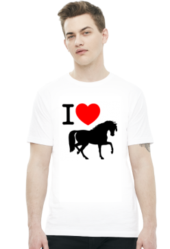 Koszulka I love horses męska