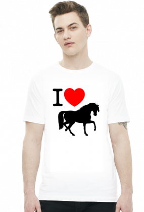 Koszulka I love horses męska
