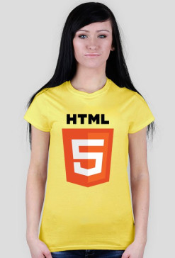 Koszulka HTML5 GIRL (żółta)