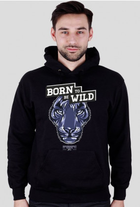 Bluza męska z kapturem - BORN TO BE WILD (różne kolory!)