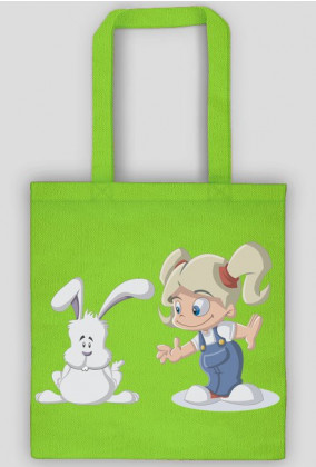 Torba na zakupy - dziewczynka z królikiem