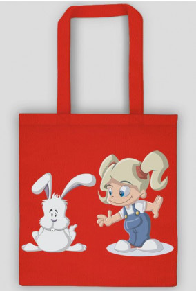 Torba na zakupy - dziewczynka z królikiem