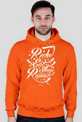 Bluza męska z kapturem - RIDE EAT SLEEP REPEAT (różne kolory!)
