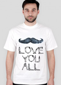Mustache Love You All - BLUE