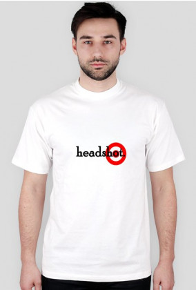 Biała koszulka HEADSHOT
